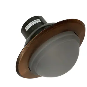 Nora NT-5050CO 5" Front Loading Frosted Dome Shower Lens Trim Copper