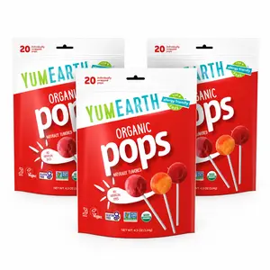 YumEarth Organic Lollipops - Assorted Flavors Snack Candies, 20 Lollipops (4.3oz Each), Pack of 3