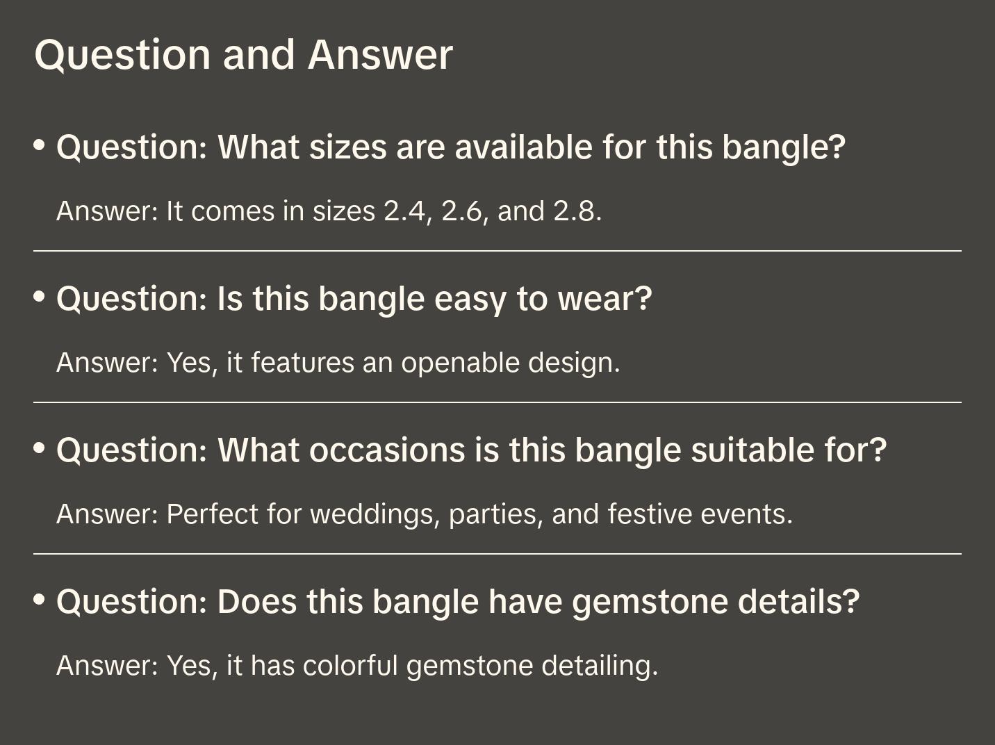 Premium Openable Statement SINGLE Bangle - 2.4, 2.6 and 2.8 with Gold Plating and Colorful Gemstones for Festive Wear simple style jewelry