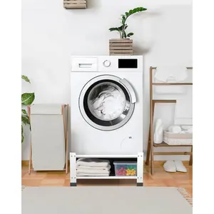 Laundry Pedestal with Storage Shelf, 660LBS Heavy Duty Anti-Vibration Washer Dryer Stand, Universal Washing Machine Platform