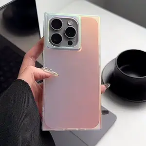 Square Laser Gradient Color IP15 Phone Case 14 Ip13promax Drop-Resistant 12 Advanced Fashion Simple Trend Protector Cover