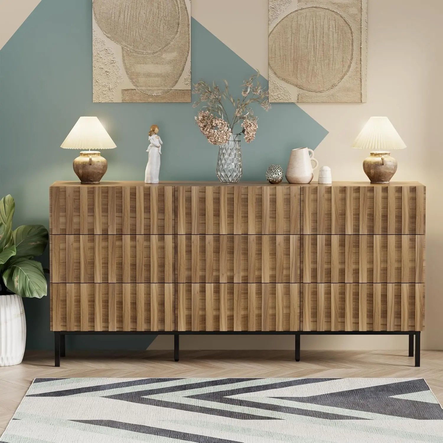 Natural Wood（9 Drawer Dresser）