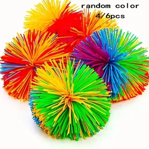 4/6pcs Sensory Play Set - Kush Ball Bouncy Ball in Colorful Single And Soft Ball - Perfect Birthday Gift for Kids And Adults, Back to School Season, Valentine'S Day, Party Supplies