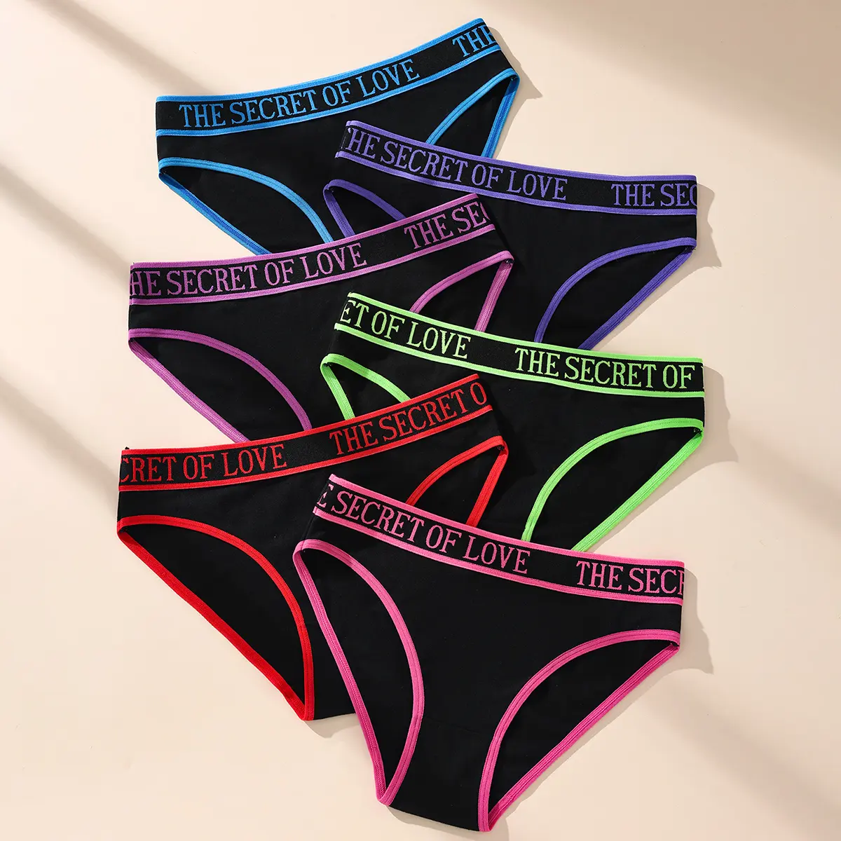 HOTCOM Women's Colorblock Briefs - Elegant Lady's Essential Fit, Soft, Comfy, Breathable Knicker for Everyday Daily All-Season Wear Underwear