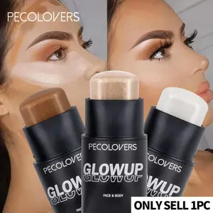 1pc Highlighter Contouring Stick, Lightweight And Natural, Natural Shadow Effect, Matte Effect, Multi-Functional Contouring Stick For Everyday Face Look, Waterproof And Sweat-Proof, No Makeup Smudging, Women'S Makeup, Light And Portable, Gift