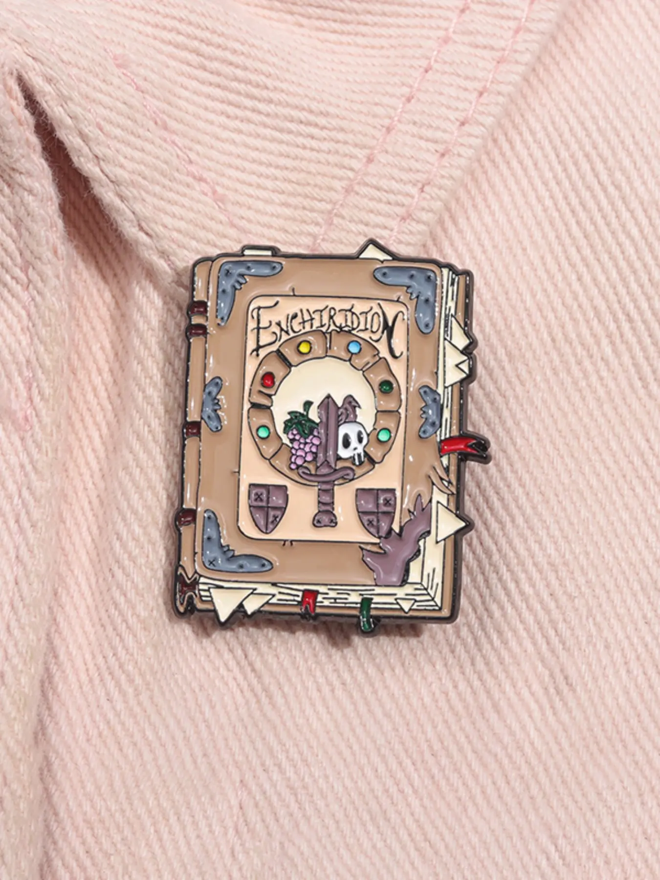 Adventure Time Enchiridion Enamel Pin Enamel Finish Cartoon Animation Animated Series Enchiridion Book Metal Brooch Lapel Backpack Badge Fashion Jewelry Accessories Gift for Friends Gift for Fans Fashion Accessory Alloy Brooch Pin