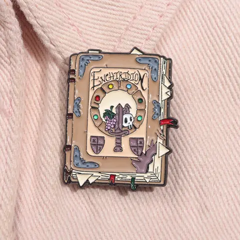 Adventure Time Enchiridion Enamel Pin Enamel Finish Cartoon Animation Animated Series Enchiridion Book Metal Brooch Lapel Backpack Badge Fashion Jewelry Accessories Gift for Friends Gift for Fans Fashion Accessory Alloy Brooch Pin