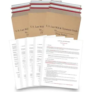 2026 Last Will and Testament Kit (3-Pack) – DIY Estate Planning Forms, Lawyer-Prepared Templates with Instructions & Security Envelopes – Valid in All 50 States
