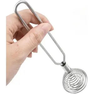 Stainless Steel Spring Coil Whisk Wire Whip Cream Egg Beater Gravy Cream Hand Mixer Kitchen Tool Accessories For Mixing, Blending, Beating, Stirring, Cooking