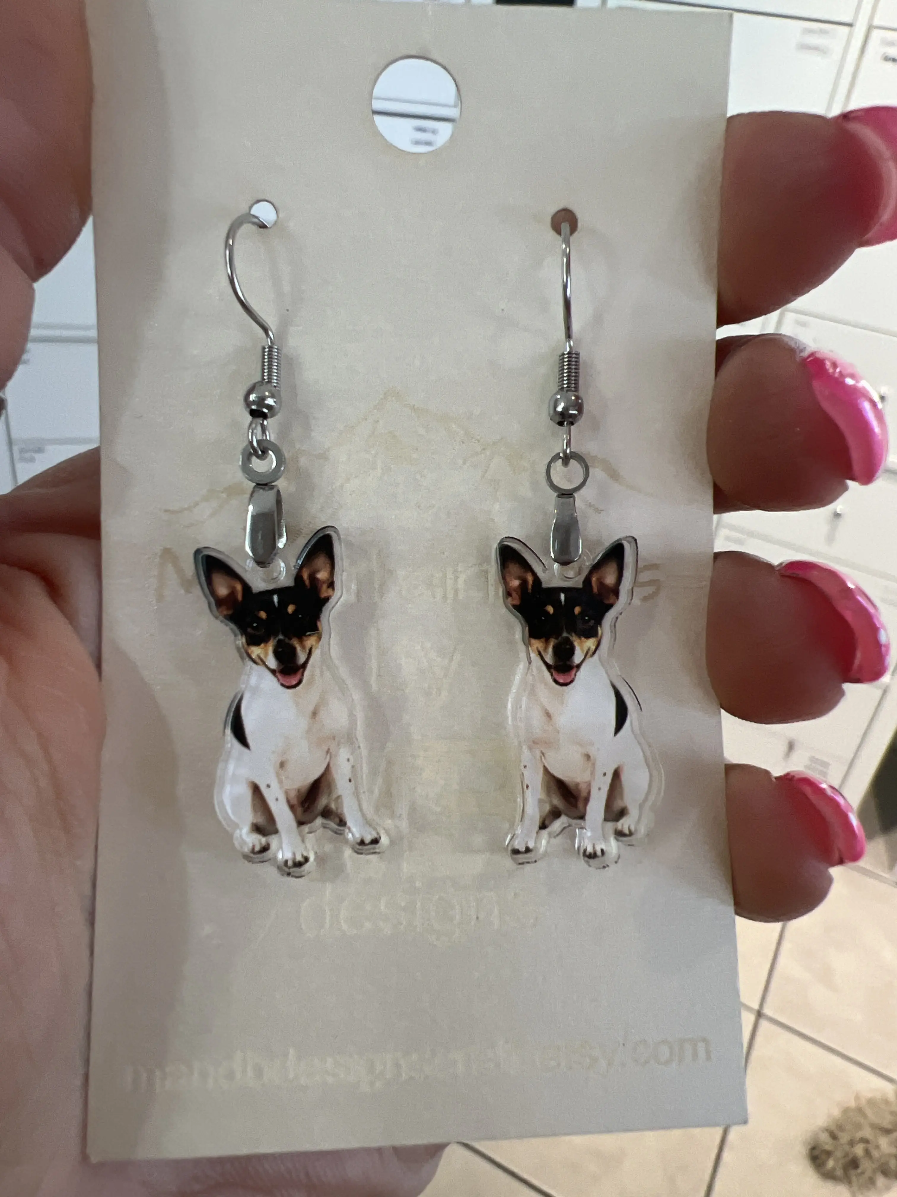 Rat Terrier Puppy earrings