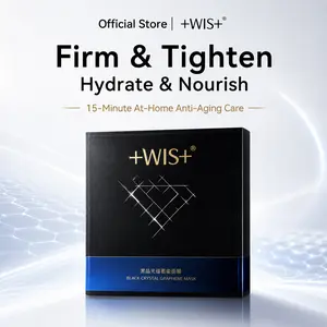 [WIS] K-Beauty Microcurrent Black Crystal Radiance Face Mask, 10 Sheets – Lifts and Firms Skin, Smooths Fine Lines, Fights Signs of Aging, and Boosts Skin Radiance in 15 Minutes