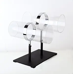 Double Headband Display with Base, Black