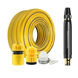 1pc Home Car Wash Gun Set, Car Wash Equipment, Efficient Cleaning Compact Lightweight, Includes 3 Connectors and 5m Long Hose, Adjustable Water Pressure, Car Wash Sprayer
