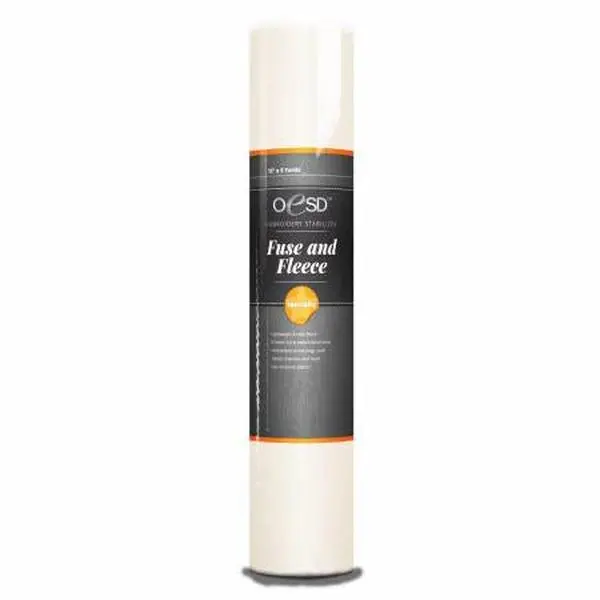 OESD Soft Fusible Embroidery Stabilizer - Fuse Type, Fleece Backing, Secure Layer Hold, Soft Structure, Improved Stitch Control, for Craft Sewing, Quilting Projects, Home/House Decor, 15 in x 5 yd