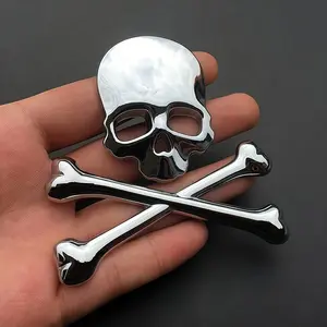 3D Skull Design Car Sticker, Waterproof Car Decal, Universal Car Exterior Decoration Accessories for Car, Motorcycle, Home, Office, Sticker For Cars