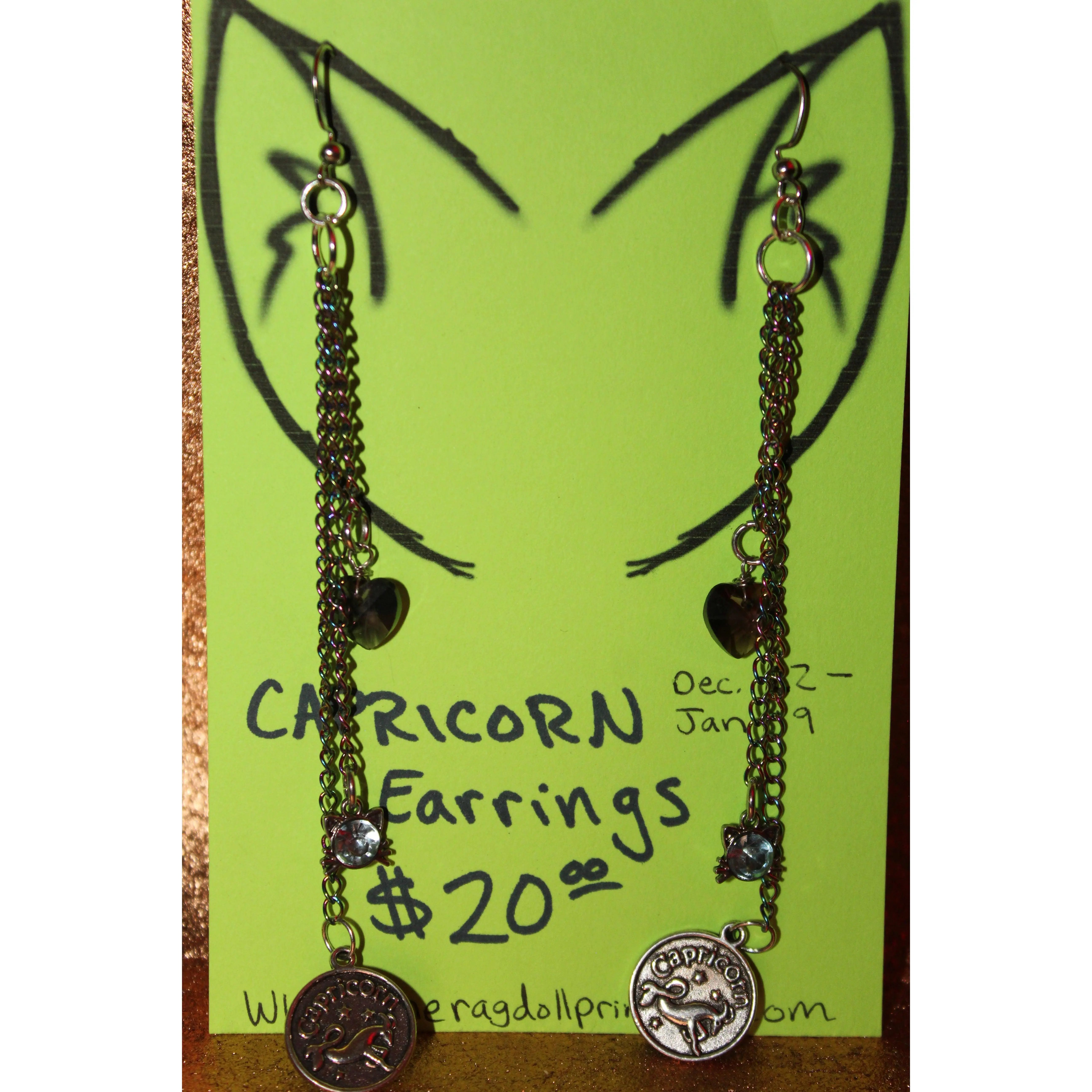 Zodiac Earrings- CAPRICORN
