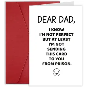 Funny Father's Day Card for Dad Stepfather Father in Low, Fathers Day  from Son Daughter , Humor Birthday Card for Father Men