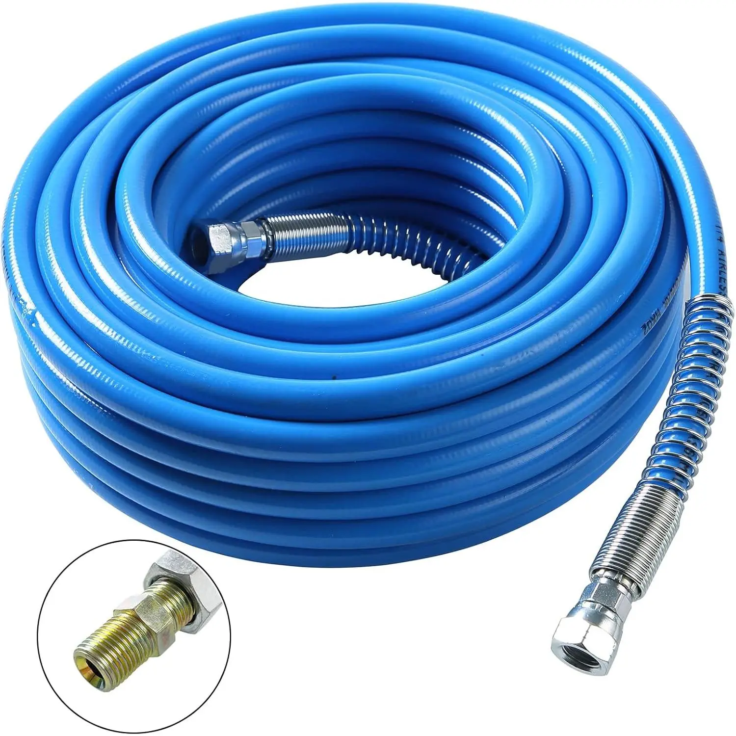 50FT High  Airless  Sprayer Hose, 1/4 inch Airless  Hose 3300PSI Flexible Fiber Tube (50ft)