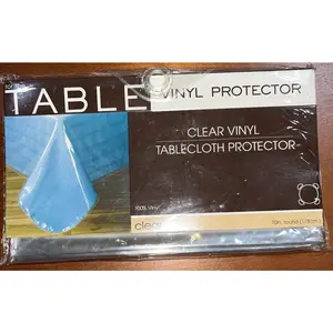 ROUND 70" - Crystal Clear Plastic Table Protector Tablecloth Vinyl Table Cover