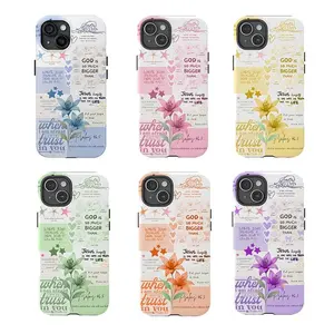 Christian Phone Case with Bible Verse Psalms 465 and Job 2228  Inspirational Scripture Cover for iPhone