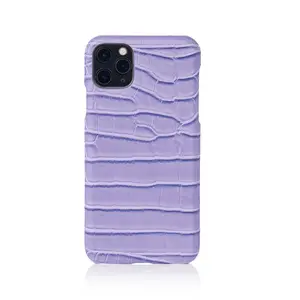 Lavender Faux Crocodile iPhone Case
