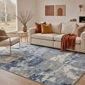 【Deals For You Days】GENIMO Machine Washable Area Rug Non Slip Floor Carpet Pet Friendly Soft Rug for Living Room Bedroom Kitchen Hallway Home Indoor Floor Covering,ARA6506-TEAL ECHO