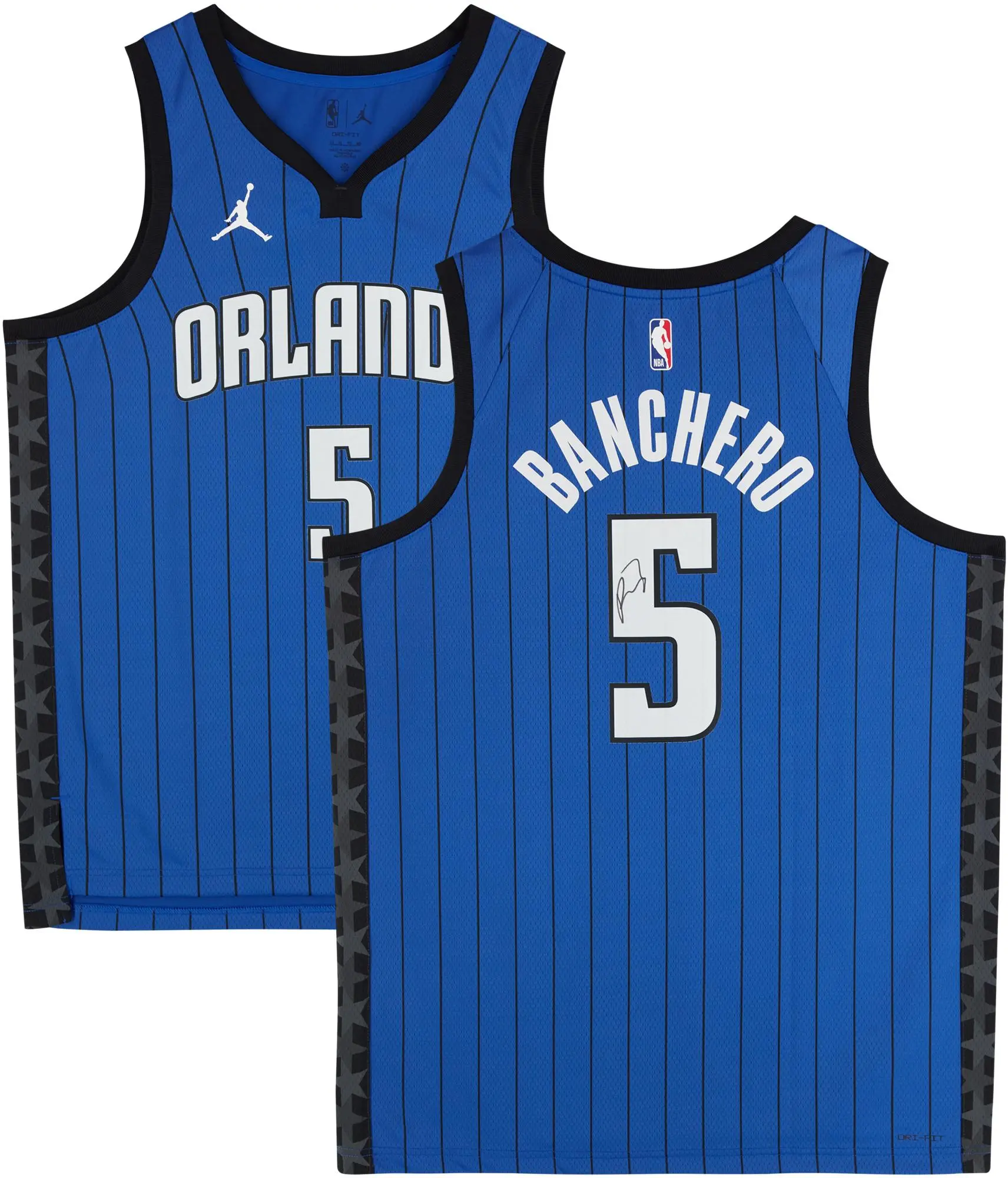 Paolo Banchero Orlando Magic 23-24 Autographed Jordan Blue 23-24 Pinstripes Swingman Jersey - Fanatics Authentic Certified