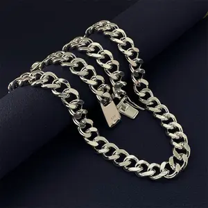 1pcs 925 Silver Cuban Link Chain 10MM Sideways Necklace for Men Chunky Cuban Chain Silver Necklace Chains Gifts for Men Father Boyfriends