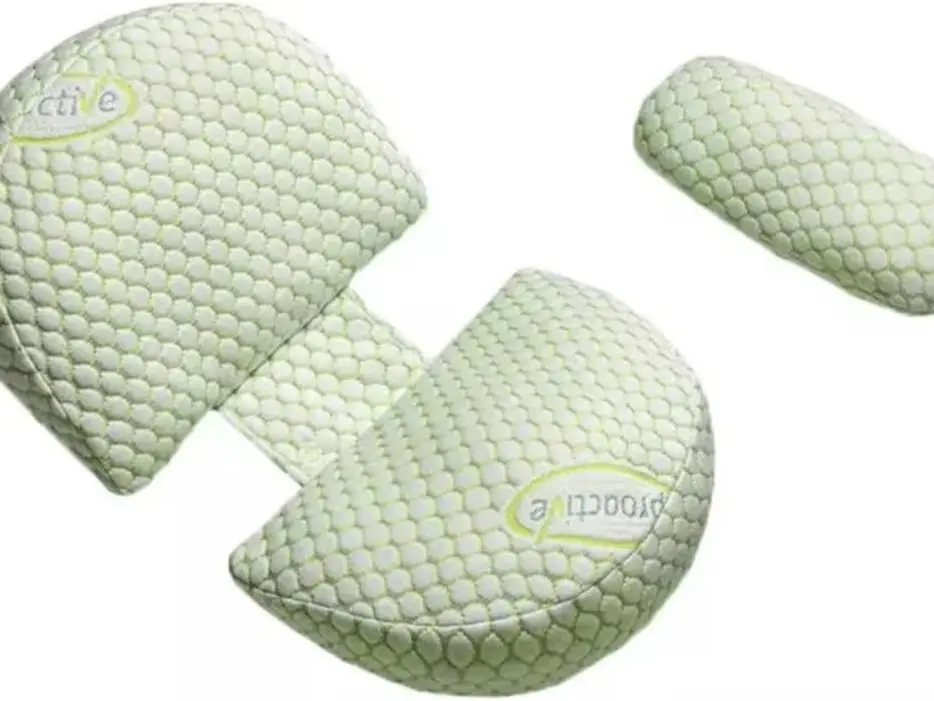 Portable Pregnancy Pillow Adjustable Belly Support Cushion for Pregnant Women Compact Cotton Design with Breathable Washable Cover 10.5" x 15.5" x 4"-9"