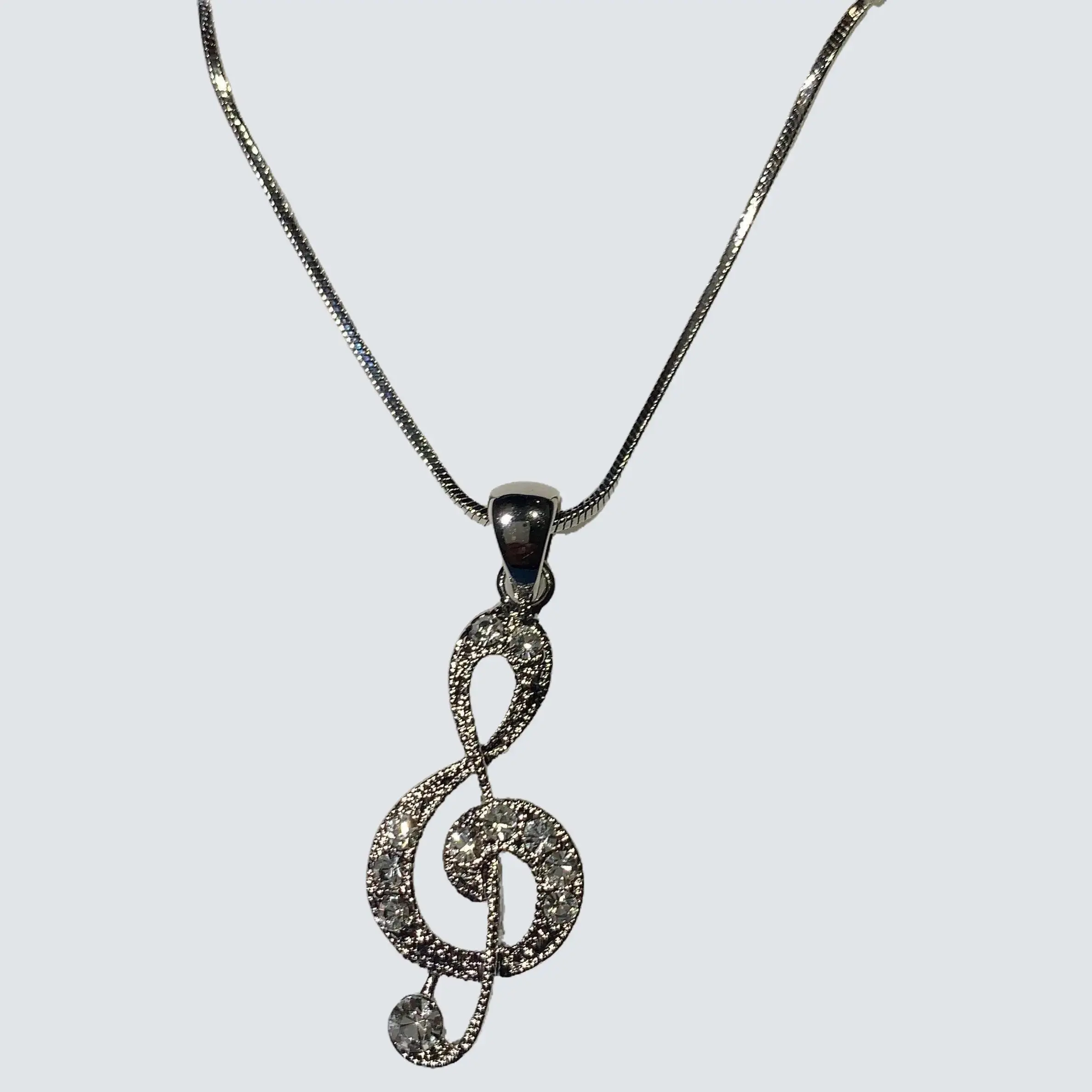 Sparkling Music Note Necklace