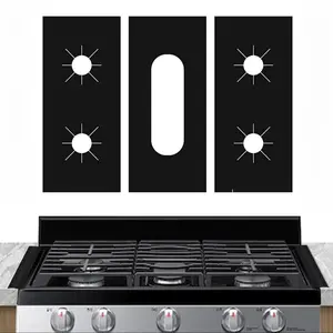Stove Cover, Reusable Non-stick Washable Stove Guard, Heat Resistant Protector for Gas Stove Top, Kitchen Appliance Parts