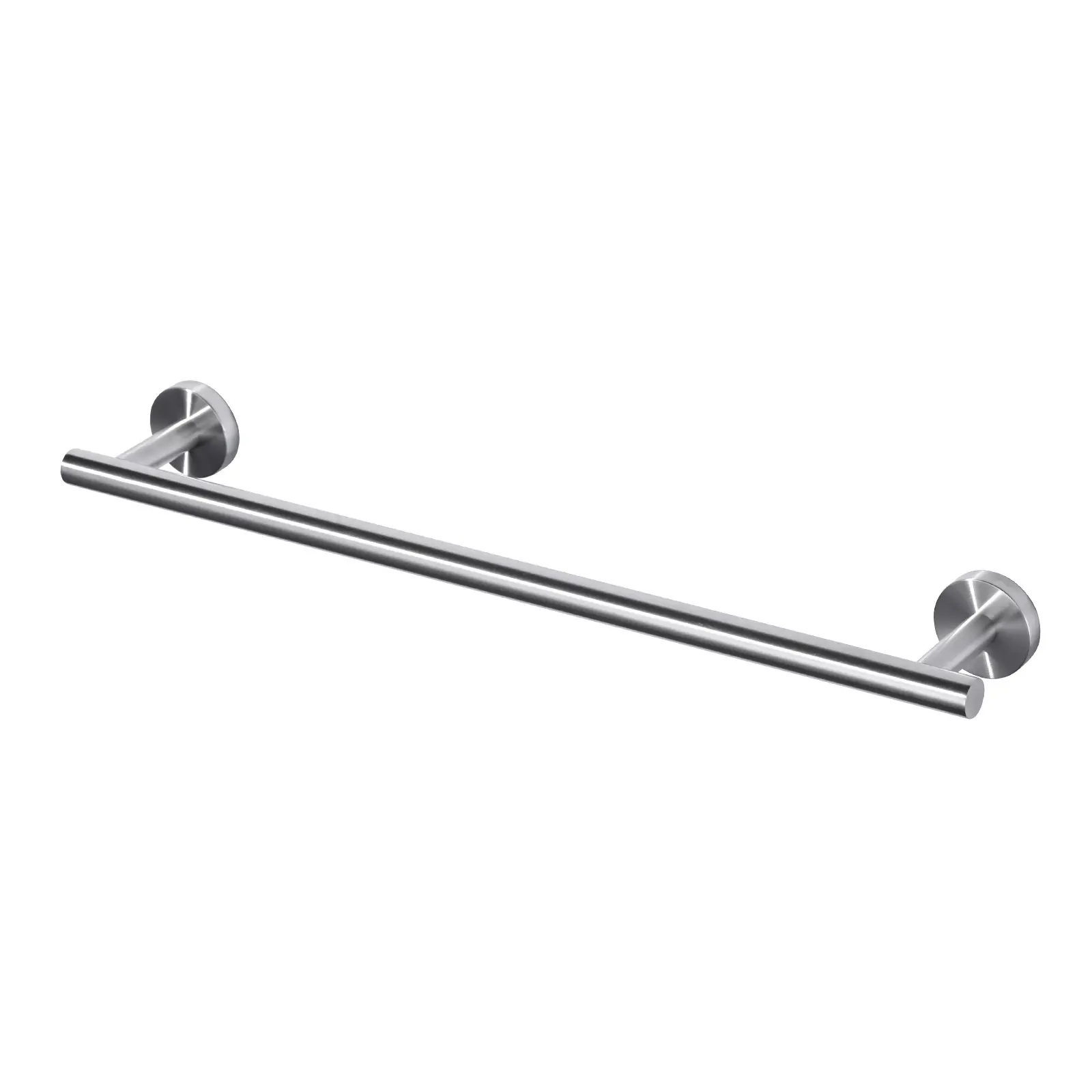 WOWOW 20 in. Rust-Proof Stainless Steel Wall-Mounted Single Towel Bar, Brushed Nickel, Ideal for Hanging Towels in Bathrooms, Hang Towels