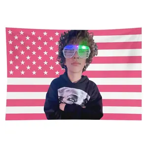 Nelson Americana Polyester Tapestry Wall Hanging Flag, 3x5ft Home Decor Banner with Decoration for Living Rooms