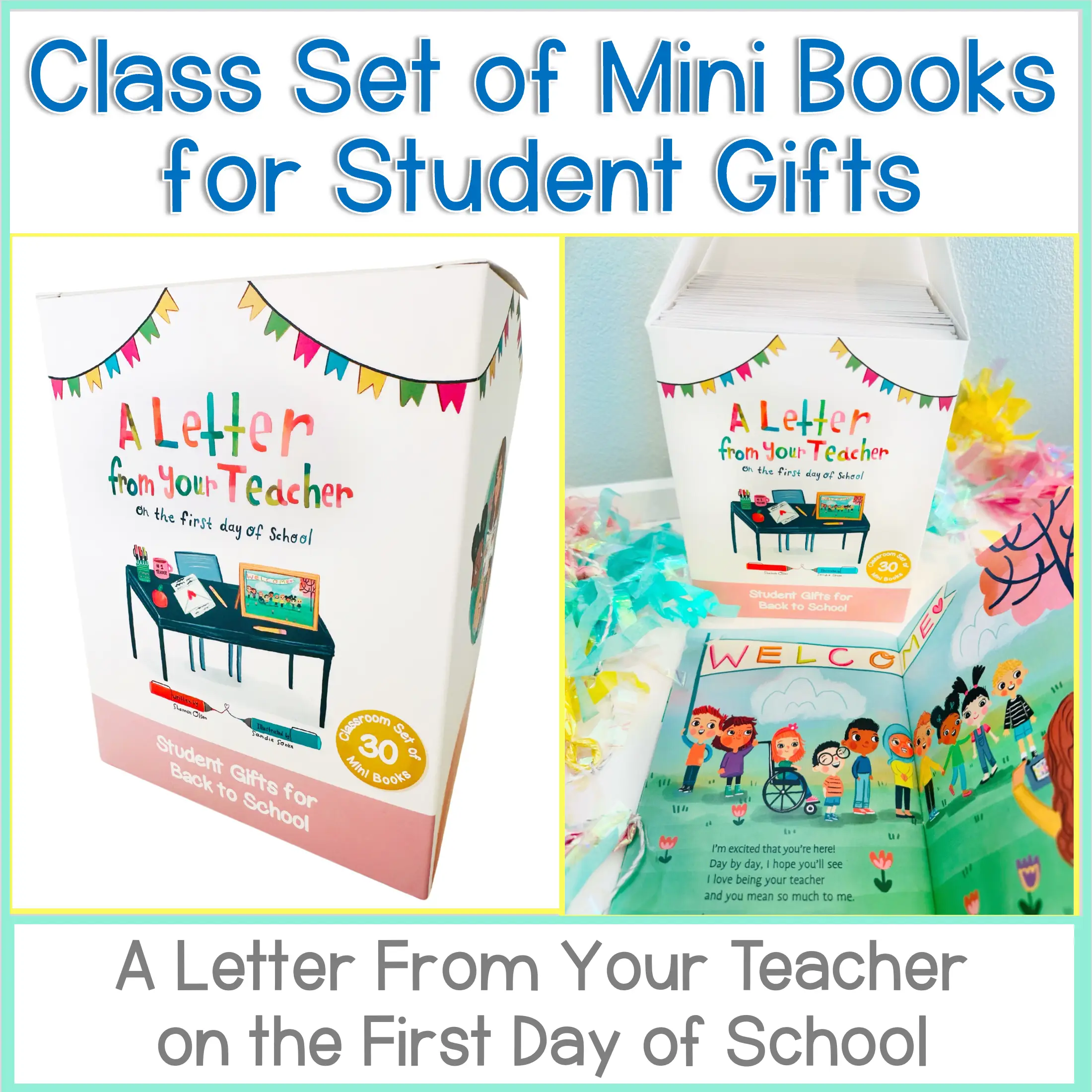 Mini Books: A Letter From Your Teacher on First Day of School