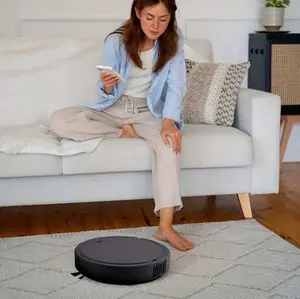 Mini 3-In-1 Smart Robot Vacuum Cleaner And Mop, Rechargeable Automatic Smart Sweeping Robot Floor Cleaning Vacuum Cleaner - Black(18*18*3cm)