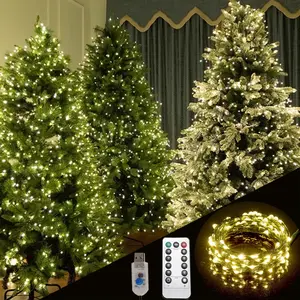 Holiday Fairy Light Strip Copper Wire, Christmas Tree Decorative Strip Light, 8 Modes Timer Remote Control, Star Strip Light Decor, Led Star Light