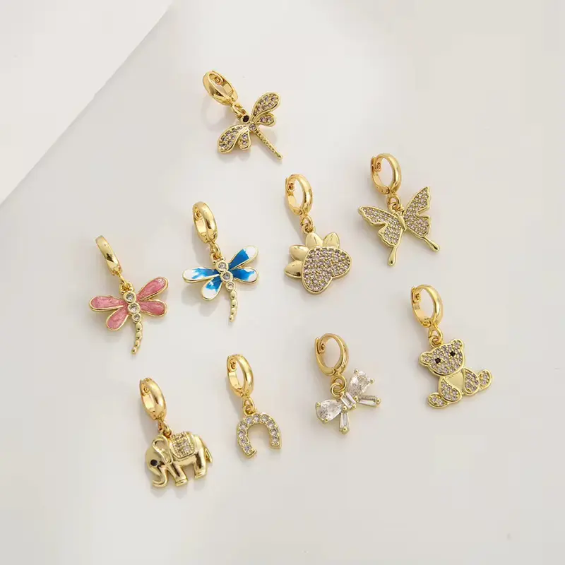 Copper Charms - High-Quality Durable Charms for Bracelets, Necklaces, Earrings & DIY Projects - Lightweight Design with Unique Butterfly and Bear Charms