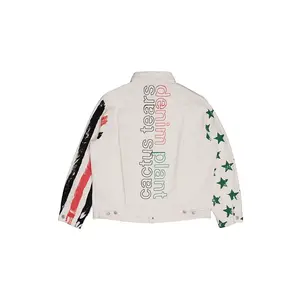 Cactus Tears Denim Plant Jacket "white" DT195