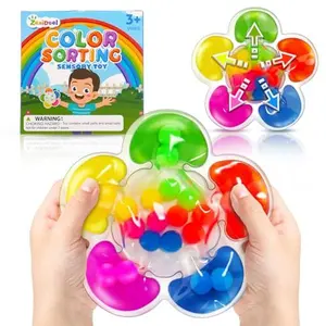 Color Sorting Toys Sensory Toys, Fine Motor Skills Game for Toddlers, Color Matching Toy Preschool Learning Activities Educational Calm Down Montessori Toy for Kids Boys Girls Ages 1 2 3 As Gifts