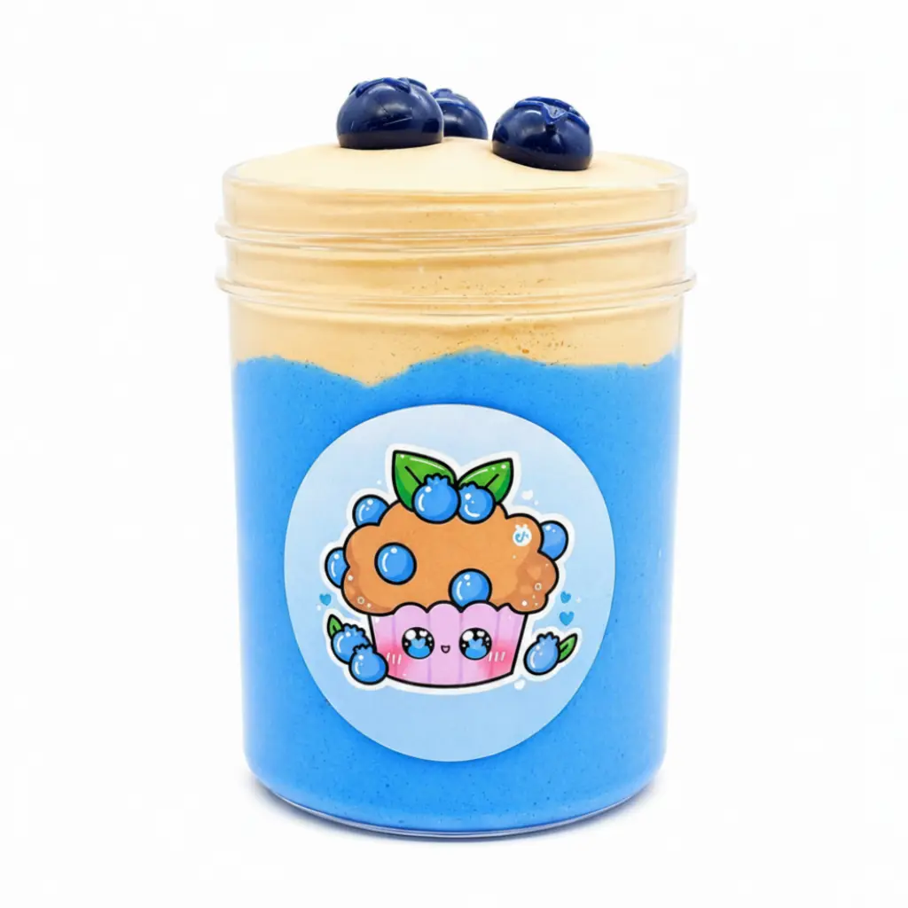 Blueberry Muffin Slime – Fresh Baked Blueberry Muffin Butter Slime with Blueberry Charm