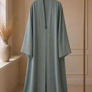 Dubai Imported Abaya – Multicolor Beadwork Kaftan Dress, Modest Luxury Apparel