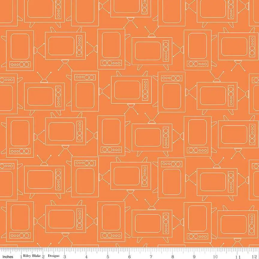 Fabric Riley Blake Orange TV Bee Basics by the Quarter Yard C6411-ORANGE