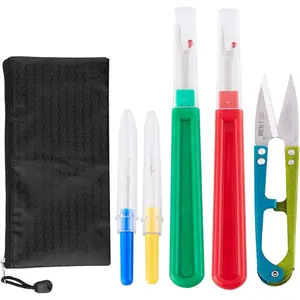 Seam Ripper and Thread Remover Kit,2 Big and 2 Small Sewing Stitch Thread Unpicker and 1 Sewing Trimming Scissor Nipper Tool for Thread Remove(Multi-Color)