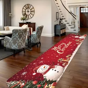 Stylish Christmas Joy runner carpet with exceptional velvet comfort. Professional-grade printing technology creates stunning visuals. Great for bedroom, kitchen decoration. Anti-slip backing, machine-friendly. Perfect for home decoration.