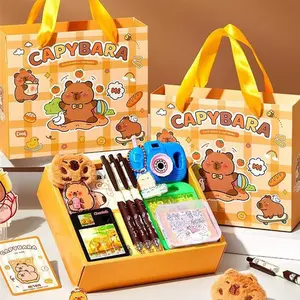 Cute Capybara Stationery Gift Set, 7/19pcs/set Including Notebook, Gel Pen, Pendant, Ideal for Students & Enthusiasts, Student Essentials