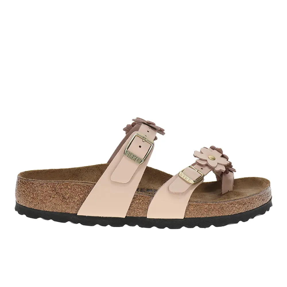 BIRKENSTOCK Womens Mayari Flower Embellishment Natural Leather Casual Sandals Casual - Pink BIRKENSTOCK Womens Mayari Flower Embellishment Natural Leather Casual Sandals Casual - Pink