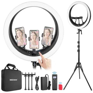 NEEWER RP19H 19 Inch LED Ring Light With 3 Phone Holders