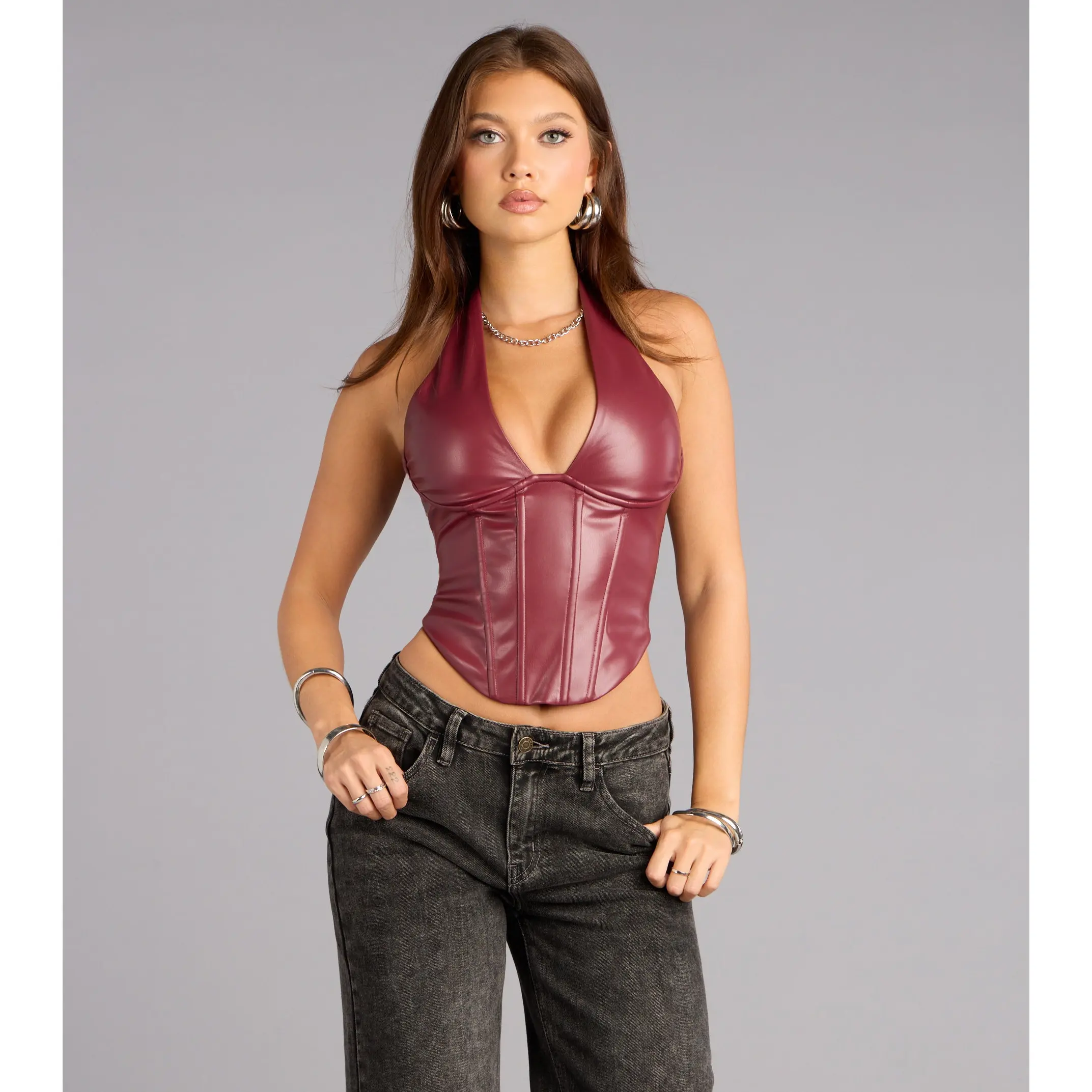 Undeniable Flair Halter Corset Top Undeniable Flair Halter Corset Top