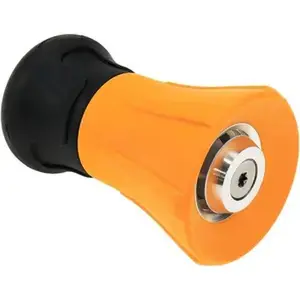 3/4" Fire Hose Nozzle, Adjustable High Pressure Sprayer for Car Washing, Cleaning, Watering Lawn and Garden - Fit, Orange