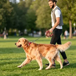 Retractable dog leash with flashlight, suitable for night walks--16-foot retractable leash with comfortable grip and integrated waste bag dispenser, suitable for cats, medium, large, and small dogs non-slip handle